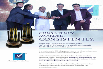 Vaishnavi Group wins accolades at the 10th Realty Plus Conclave & Excellence Awards 2018